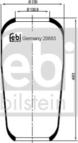 Febi Bilstein 20883 - Bellow, air suspension xparts.lv