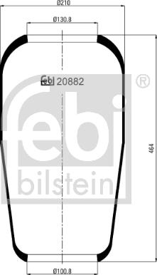 Febi Bilstein 20882 - Bellow, air suspension xparts.lv
