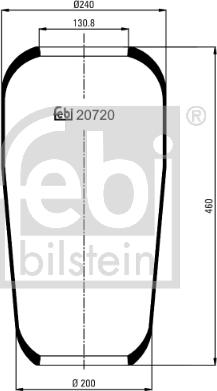 Febi Bilstein 20720 - Bellow, air suspension xparts.lv