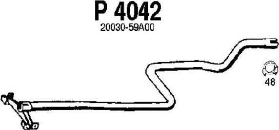 Fenno P4042 - Exhaust Pipe xparts.lv