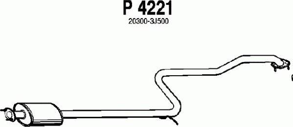 Fenno P4221 - Средний глушитель выхлопных газов xparts.lv