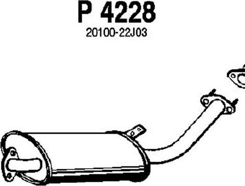 Fenno P4228 - Vidējais izpl. gāzu trokšņa slāpētājs xparts.lv