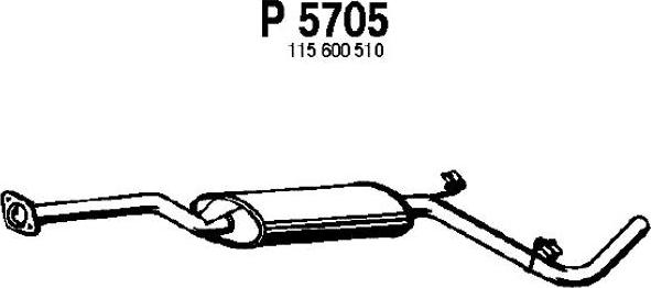 Fenno P5705 - Средний глушитель выхлопных газов xparts.lv