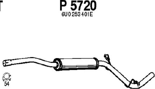 Fenno P5720 - Средний глушитель выхлопных газов xparts.lv