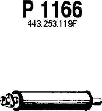 Fenno P1166 - Vidējais izpl. gāzu trokšņa slāpētājs xparts.lv