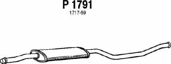 Fenno P1791 - Средний глушитель выхлопных газов xparts.lv