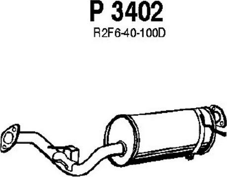 Fenno P3402 - Средний глушитель выхлопных газов xparts.lv
