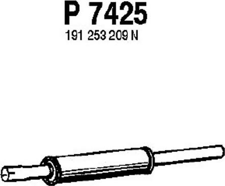Fenno P7425 - Vidējais izpl. gāzu trokšņa slāpētājs xparts.lv