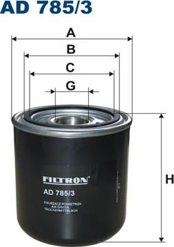 Filtron AD785/3 - Oro džiovintuvo kasetė, suspausto oro sistema xparts.lv