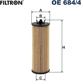 Filtron OE 684/4 - Eļļas filtrs xparts.lv