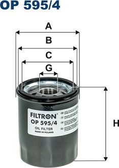 Filtron OP595/4 - Eļļas filtrs xparts.lv