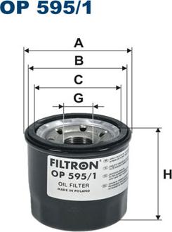 Filtron OP595/1 - Масляный фильтр xparts.lv