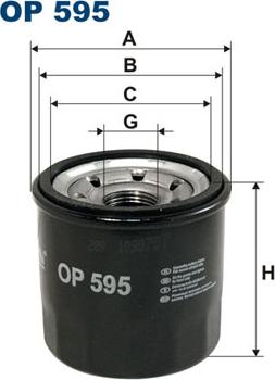 Filtron OP595 - Oil Filter xparts.lv