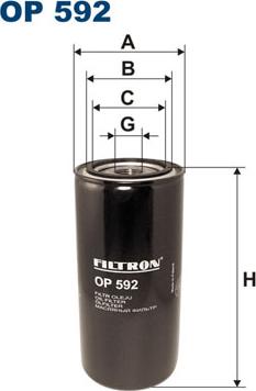 Filtron OP592 - Oil Filter xparts.lv