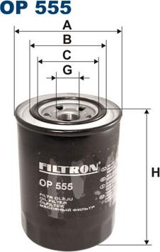 Filtron OP555 - Eļļas filtrs xparts.lv