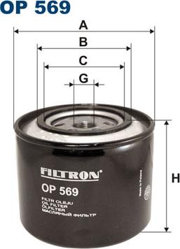 Filtron OP569 - Eļļas filtrs xparts.lv