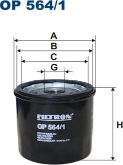 Filtron OP564/1 - Oil Filter xparts.lv