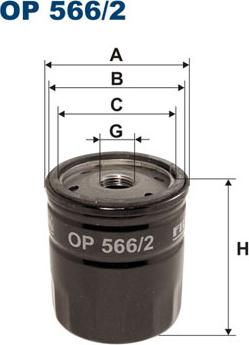 Filtron OP566/2 - Oil Filter xparts.lv