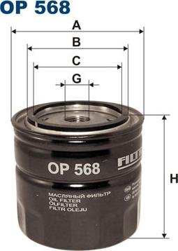 Filtron OP568 - Oil Filter xparts.lv