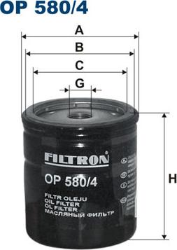 Filtron OP580/4 - Eļļas filtrs xparts.lv