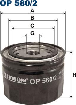 Filtron OP580/2 - Масляный фильтр xparts.lv