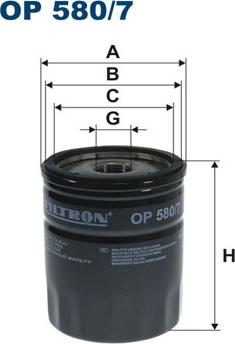 Filtron OP580/7 - Oil Filter xparts.lv