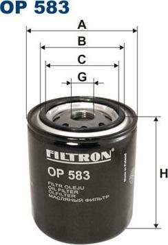 Filtron OP583 - Eļļas filtrs xparts.lv