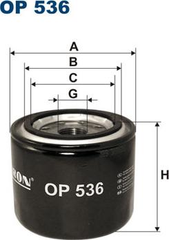 Filtron OP536 - Oil Filter xparts.lv