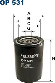 Filtron OP531 - Eļļas filtrs xparts.lv