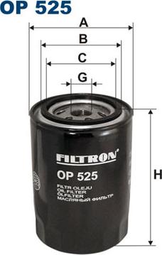 Filtron OP525 - Eļļas filtrs xparts.lv