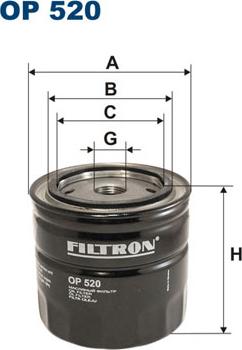 Filtron OP520 - Oil Filter xparts.lv