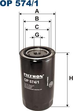 Filtron OP574/1 - Eļļas filtrs xparts.lv