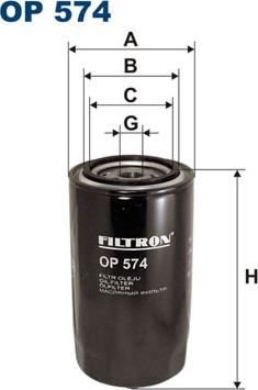 Filtron OP574 - Eļļas filtrs xparts.lv