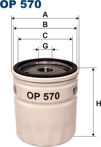 Filtron OP570T - Oil Filter xparts.lv