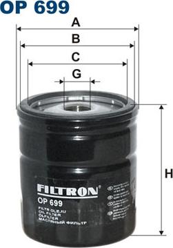 Filtron OP699 - Oil Filter xparts.lv
