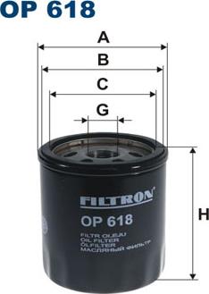 Filtron OP618 - Eļļas filtrs xparts.lv