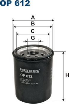 Filtron OP612 - Масляный фильтр xparts.lv