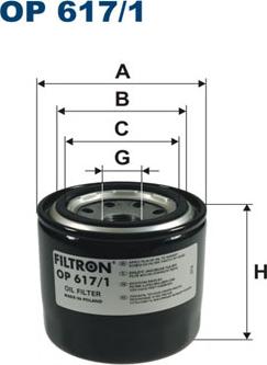 Filtron OP617/1 - Eļļas filtrs xparts.lv