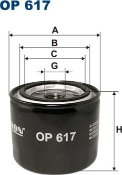 Filtron OP617 - Oil Filter xparts.lv