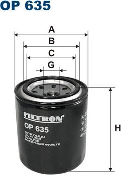 Filtron OP635 - Eļļas filtrs xparts.lv