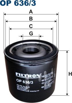 Filtron OP636/3 - Eļļas filtrs xparts.lv