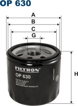 Filtron OP630 - Масляный фильтр xparts.lv