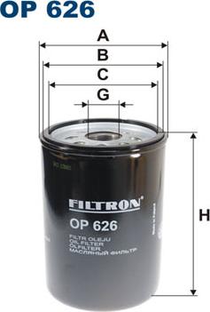 Filtron OP626 - Oil Filter xparts.lv