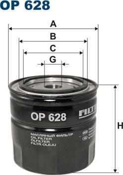 Filtron OP628 - Oil Filter xparts.lv