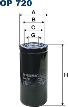 Filtron OP720 - Oil Filter xparts.lv