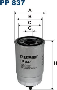 Filtron PP837 - Топливный фильтр xparts.lv