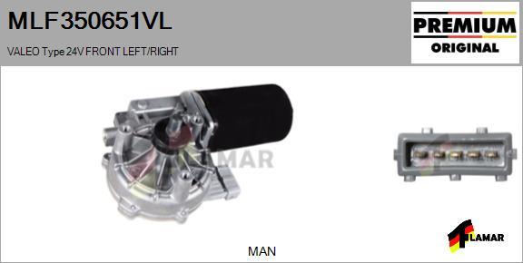 FLAMAR MLF350651VL - Двигатель стеклоочистителя xparts.lv