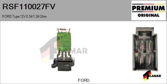 FLAMAR RSF110027FV - Rezistors, Salona ventilators xparts.lv