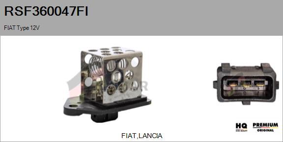 FLAMAR RSF360047FI
 - Papildus rezistors, Elektromotors-Radiatora ventilators xparts.lv