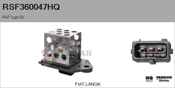 FLAMAR RSF360047HQ - Pre-resistor, electro motor radiator fan xparts.lv